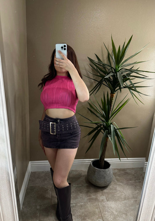 Pink Crop Top